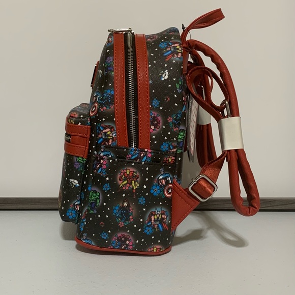 Loungefly Marvel Avengers Tattoo Mini Backpack and Zip-Around Wallet Set - Picture 5 of 13